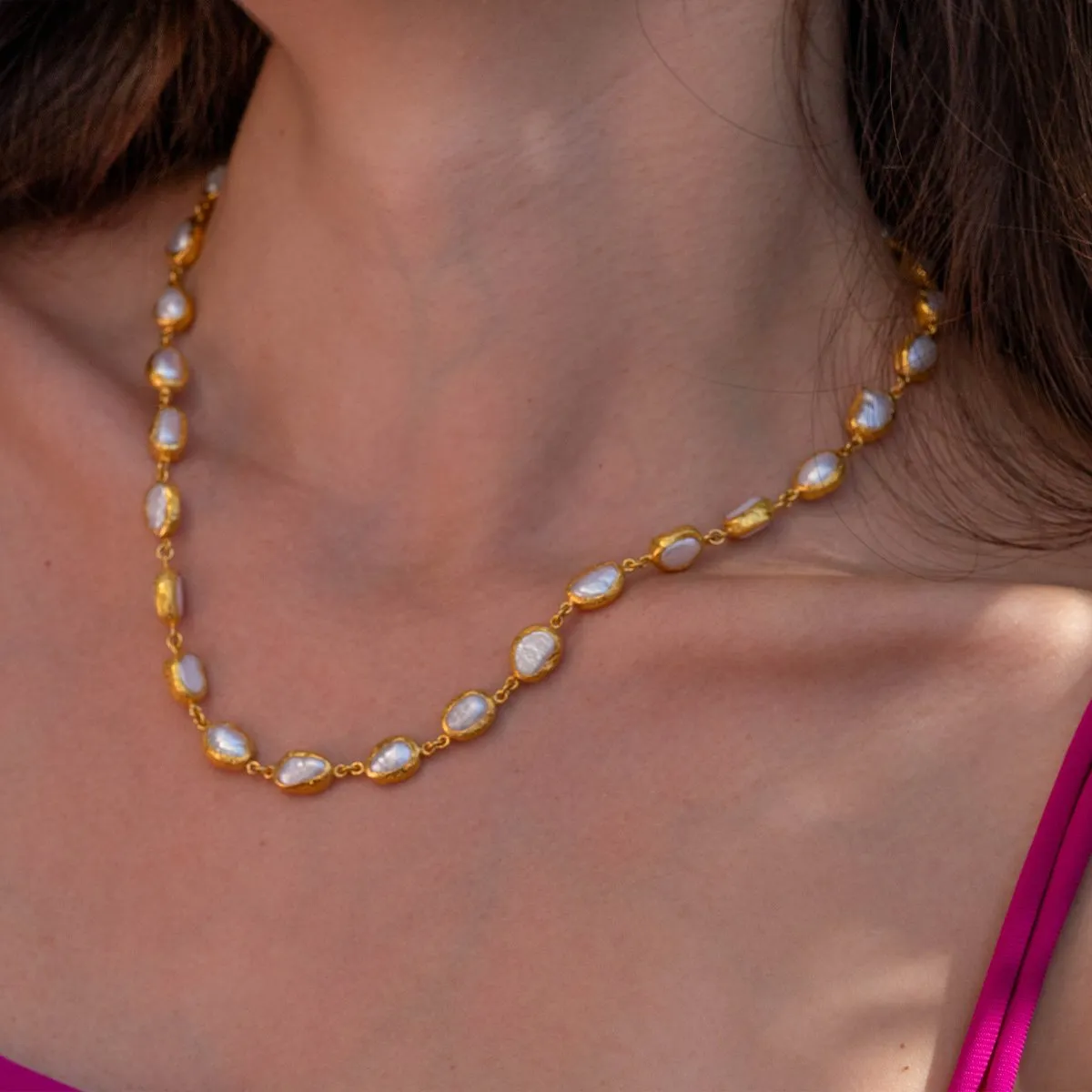 Aurelia Barok İnci Altın Kolye